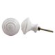 White Solid Ceramic Dresser Knob